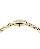 Ferragamo Women's Double Gancini Gold Ion Plated Stainless Steel Link Bracelet Watch 25mm