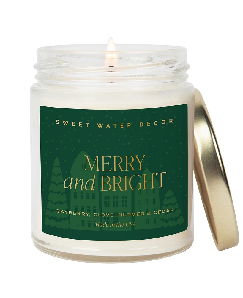 Sweet Water Decor Merry and Bright Candle, 9 oz.