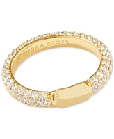 Kendra Scott Rhodium-Plated Nano Gem Band Ring