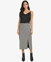 Calvin Klein Women's Houndstooth Long Pencil Skirt