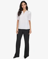 Calvin Klein Women's Button Sleeve Blouse