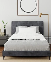 Hillsdale 45" Wood Blakely Button Tufted Upholstered Platform Queen Bed