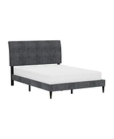 Hillsdale 45" Wood Blakely Button Tufted Upholstered Platform Queen Bed