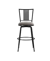 Hillsdale 44" Metal Queensridge Swivel Bar Height Stool