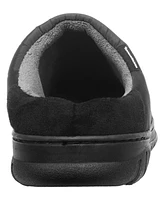 Weatherproof Men's Nylon Puffer Clog with Microplush Lining Indoor-Outdoor Sole Slipper