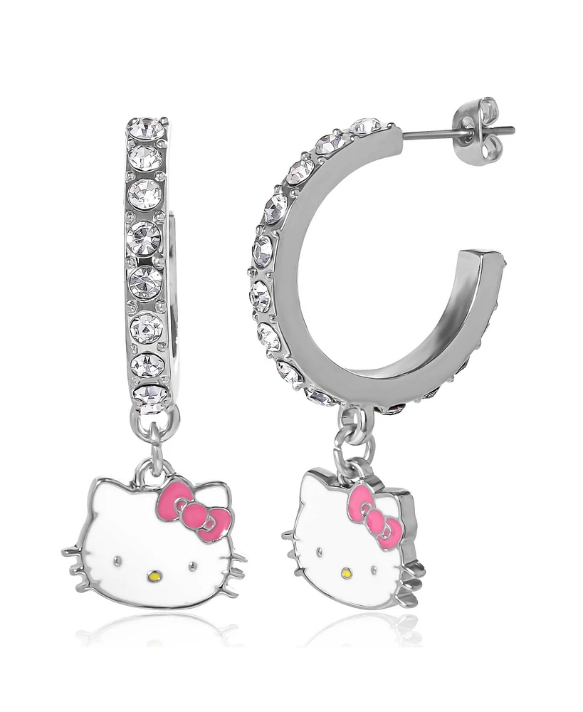 Hello Kitty Sanrio Fashion Charm Hoop Earrings