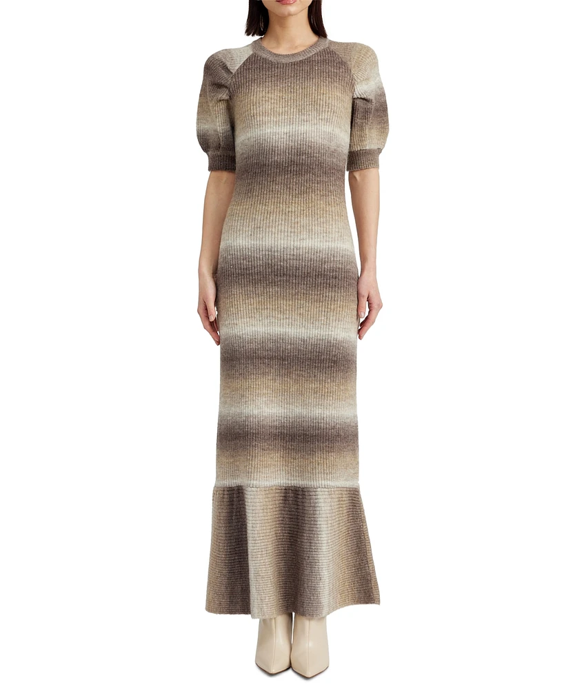 En Saison Women's Greer Striped Sweater Maxi Dress