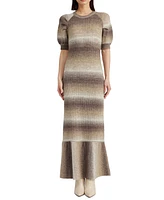 En Saison Women's Greer Striped Sweater Maxi Dress