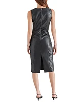 Steve Madden Women's Pria Faux-Leather Midi Dress