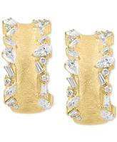 Effy Diamond Multi-Cut Scattered Small Hoop Earrings (1 ct. t.w.) in 14k Gold, 0.75"