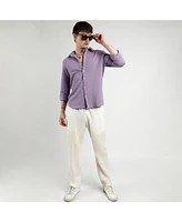 Campus Sutra Men's Lilac Ripple Box Shirt