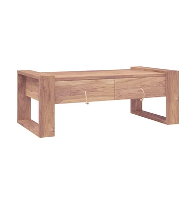 vidaXL Coffee Table 43.3"x23.6"x15.7" Solid Teak Wood