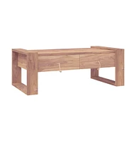 vidaXL Coffee Table 43.3"x23.6"x15.7" Solid Teak Wood