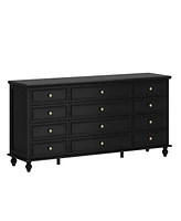 Homsee White 12-Drawer Chest of Drawers Modern European Style