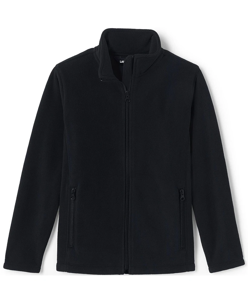 Lands' End Girls Full-Zip Mid-Weight Fleece Jacket