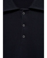 Mango Men's Fine-Knit Cotton Polo Shirt