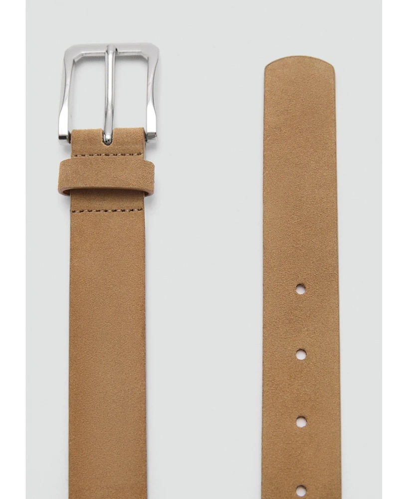 Mango Men's Suede Leather Belt