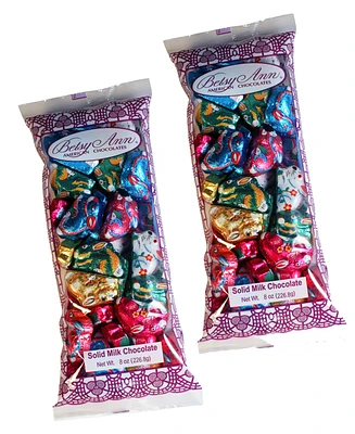 Betsy Ann Chocolates Easter Milk Chocolate Foil Bunnies, 2 Pack