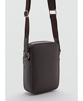 Mango Men's Leather-Effect Shoulder Bag