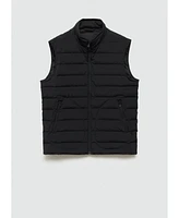 Mango Men's Water-Repellent Quilted Vest