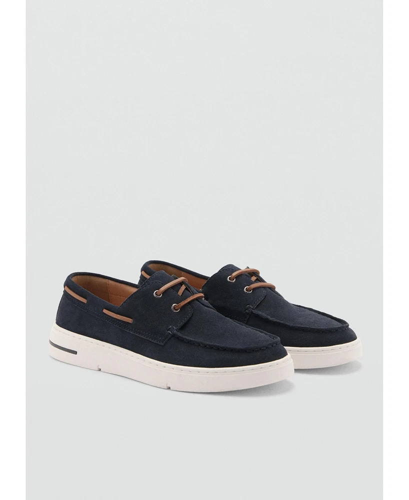 Mango Men's Suede Nautical Shoes