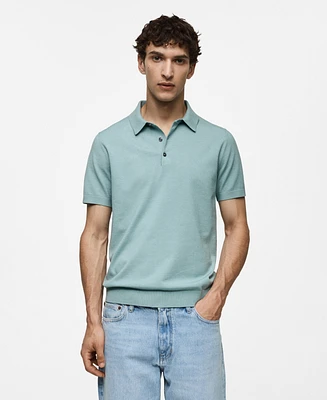 Mango Men's Fine-Knit Polo Shirt