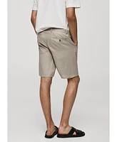 Mango Men's Linen Bermuda Shorts