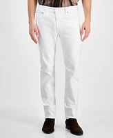 Guess Men's Slim-Straight White Denim Jeans