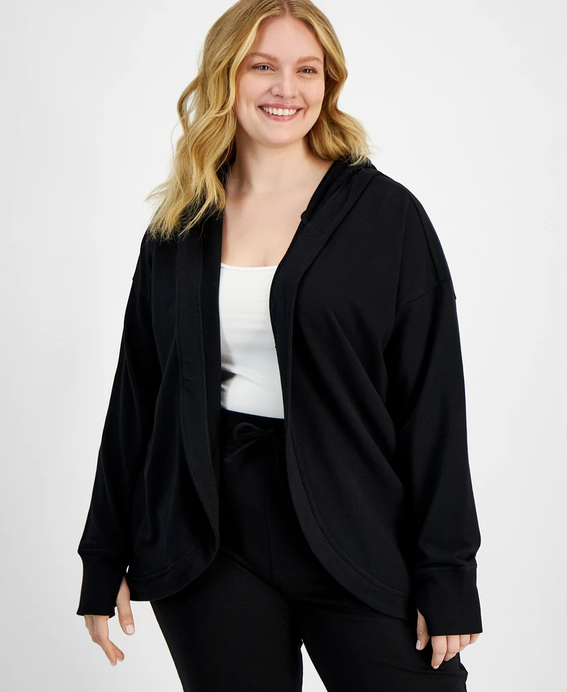 Id Ideology Plus Hooded Comfort Flow Cardigan, Created for Macy's