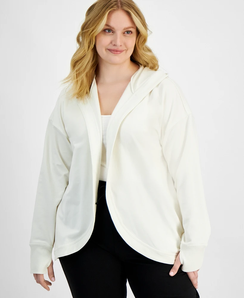 Id Ideology Plus Hooded Comfort Flow Cardigan, Created for Macy's