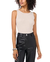 Vince Camuto Women's Metallic Ribbed Sleeveless Sweater