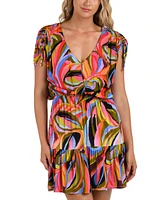 La Blanca Women's Tropic Waves V-Neck Dress Cover-Up