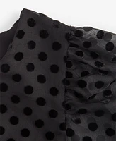 On 34th Women's Velvet Burnout-Dot Smocked Mini Dress, Exclusively at Macy's