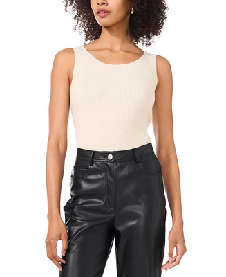 Vince Camuto Women's Metallic Ribbed Sleeveless Sweater