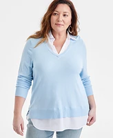 Style & Co Plus Twofer Sweater, Created for Macy's