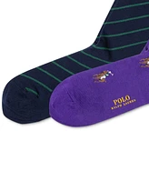 Polo Ralph Lauren Men's 2-Pk. Knit-In Pony Slack Socks