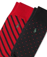 Polo Ralph Lauren Men's Dot & Stripe Slack Socks, 2-Pack