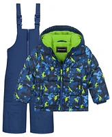 S Rothschild & Co Baby Boys Dino Printed Snowsuit