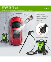 2400 Psi High Pressure Cleaner Machine Electric Washer with 4 Wheels