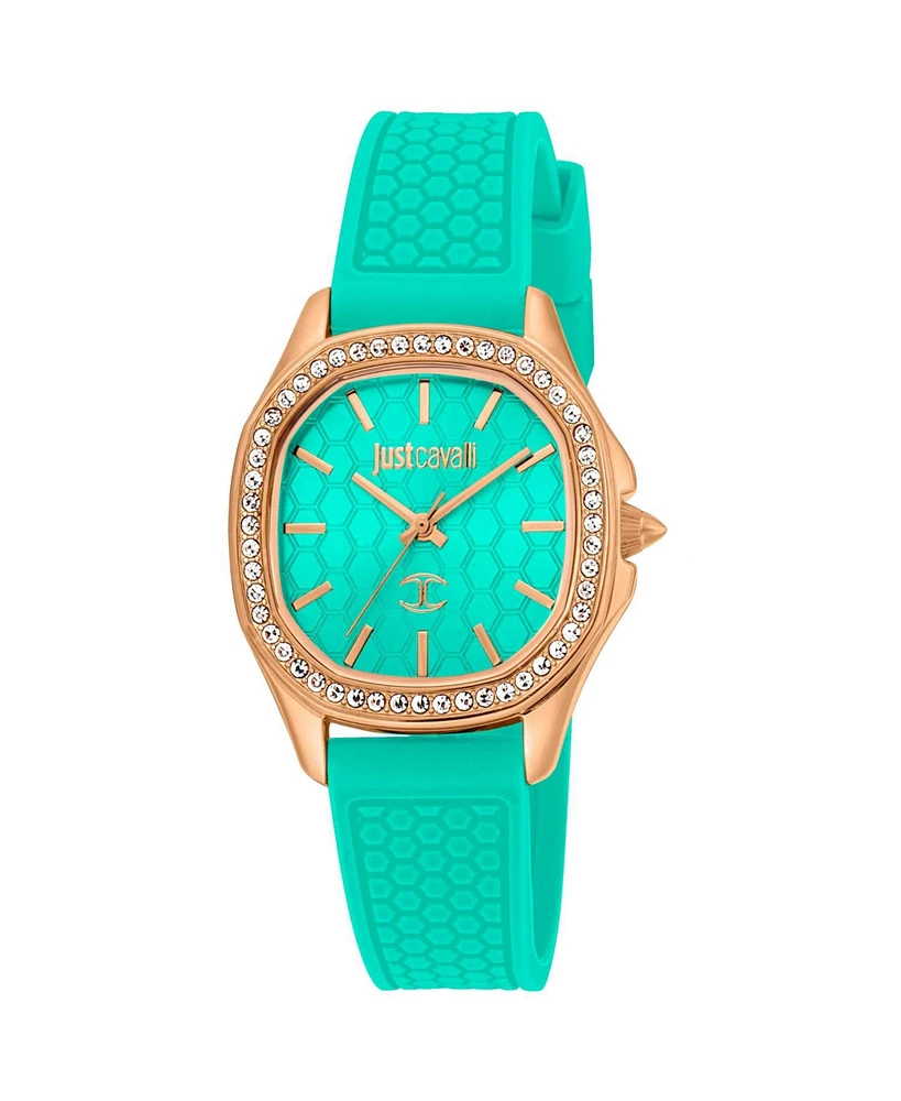 Just Cavalli Women's Glam Chic Turquoise Dial Watch - JC1L263P0035