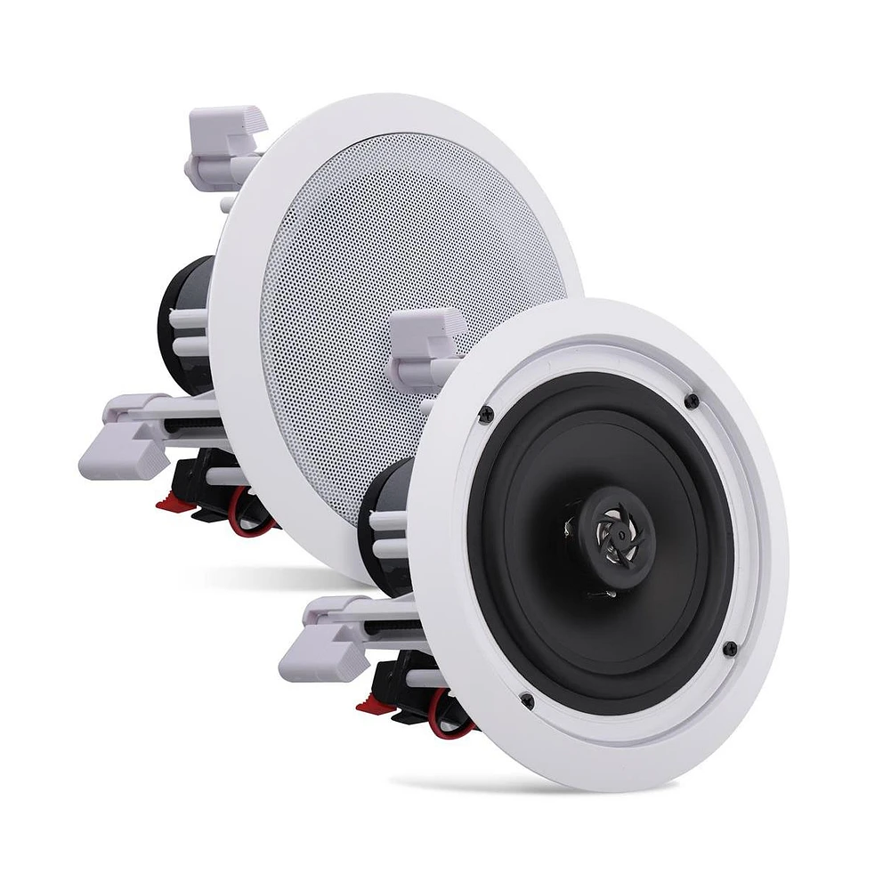 Pyle 6.5'' In-Wall / In-Ceiling Speakers, 2-Way Flush Mount Home Speaker Pair, 200 Watt