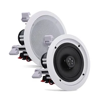 Pyle 6.5'' In-Wall / In-Ceiling Speakers, 2-Way Flush Mount Home Speaker Pair, 200 Watt