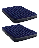 Intex 10 Inch Dura Beam Rectangular Standard Downy Air Mattress, Queen (2 Pack)