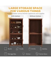 Homcom 64" Freesding Kitchen Pantry Food Storage Cabinet w/ Shelves,