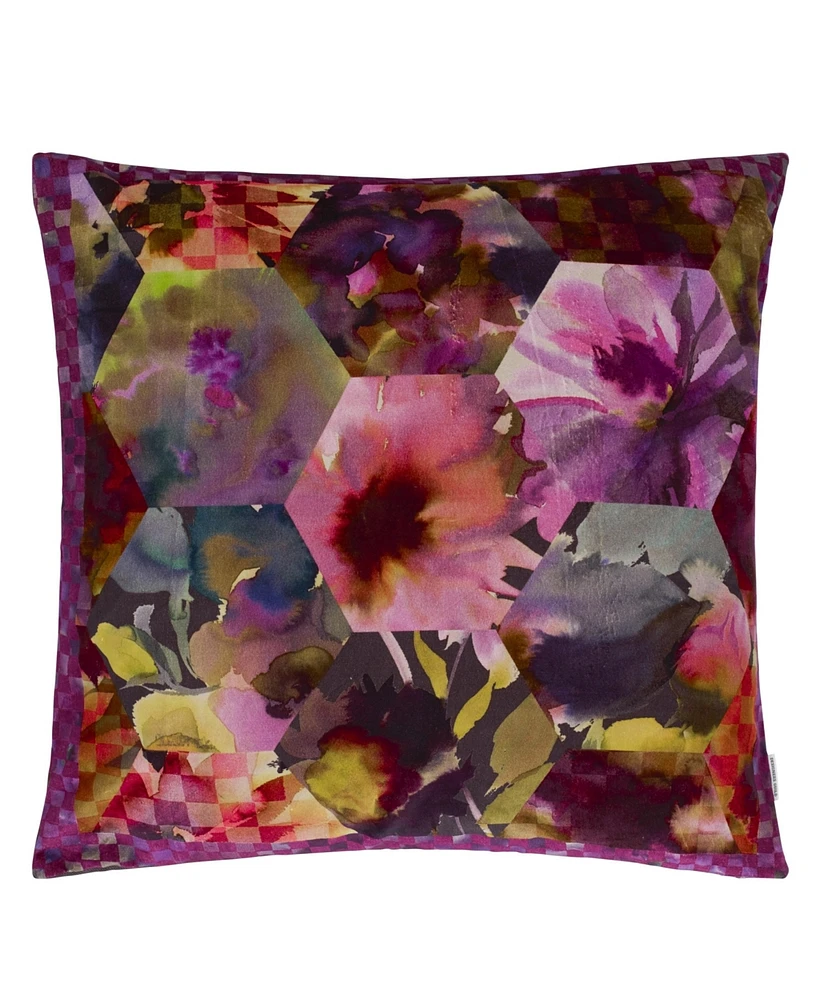 Designers Guild Kashmiri Magenta Velvet Decorative Pillow