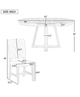 Slickblue 5-Piece Retro Dining Set Functional and Stylish Seating for Your Dining Space