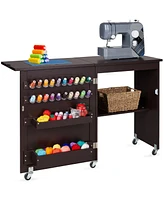 Best Choice Products Sewing Machine Table & Desk w/ Craft Storage and Trays