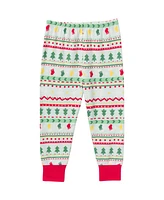 Gerber Baby Girls Holiday Family Pajamas Neutral Two Piece