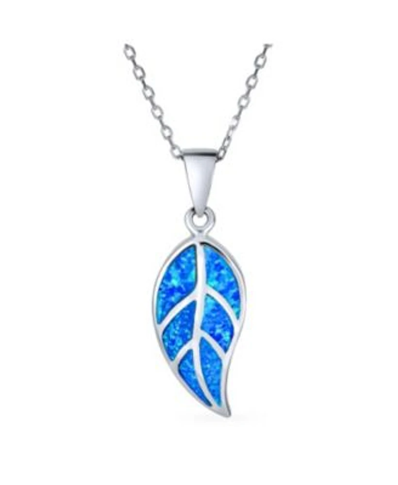 Bling Jewelry Native American Inspired Red Brown Blue Created Opal Inlay Lever Back Nature Leaf Dangle Drop Earrings Pendant Western Jewelry Setmfor Women .925 Sterling Silver Fish Hook