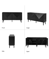 Hulala Home Samir Modern 63"Wide 4 Door Sideboard with Adjustable Shelf